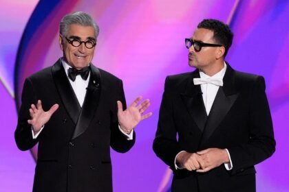 Emmy Awards honour the best of TV with father-son duo Eugene and Dan Levy as hosts